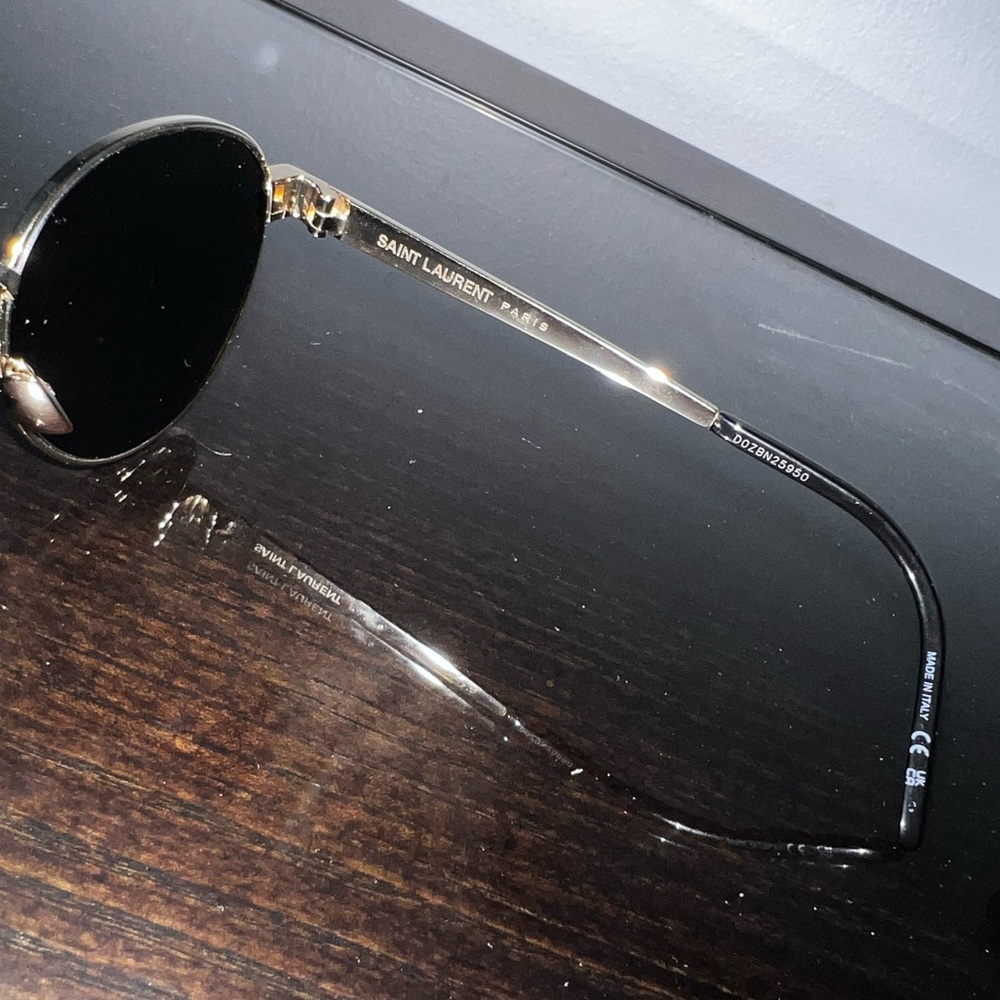 Saint Laurent SL M62 003 Gold & Black Sunglasses - Picture 7 of 7